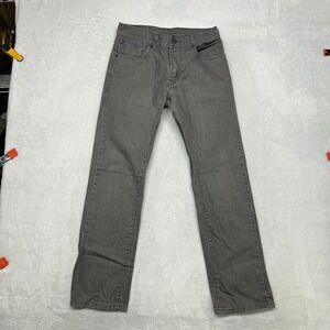 Levi's 511 Skinny Jeans Men's Gray Denim Pockets Low Rise Zip Fly - 27X26.5